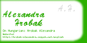 alexandra hrobak business card